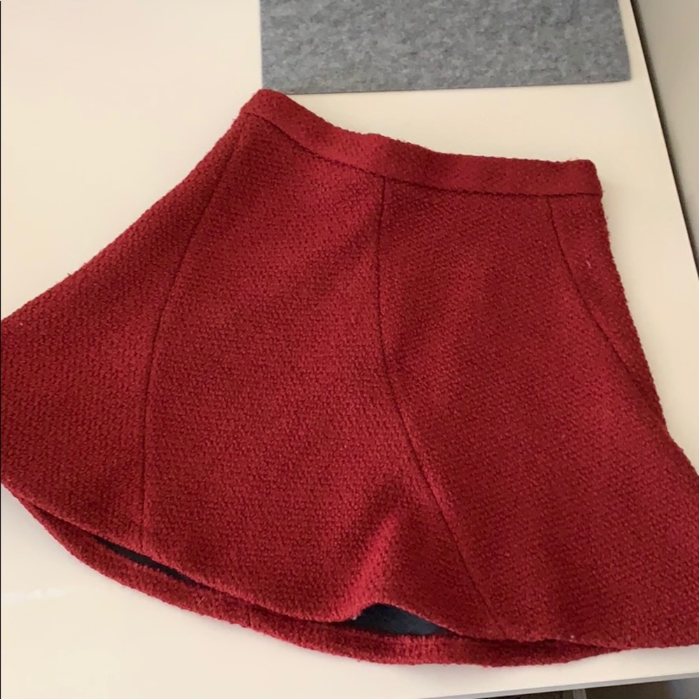 vintage mini A line red skirt